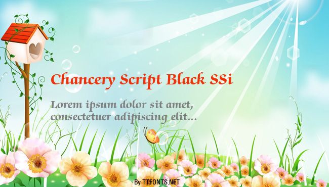 Chancery Script Black SSi example